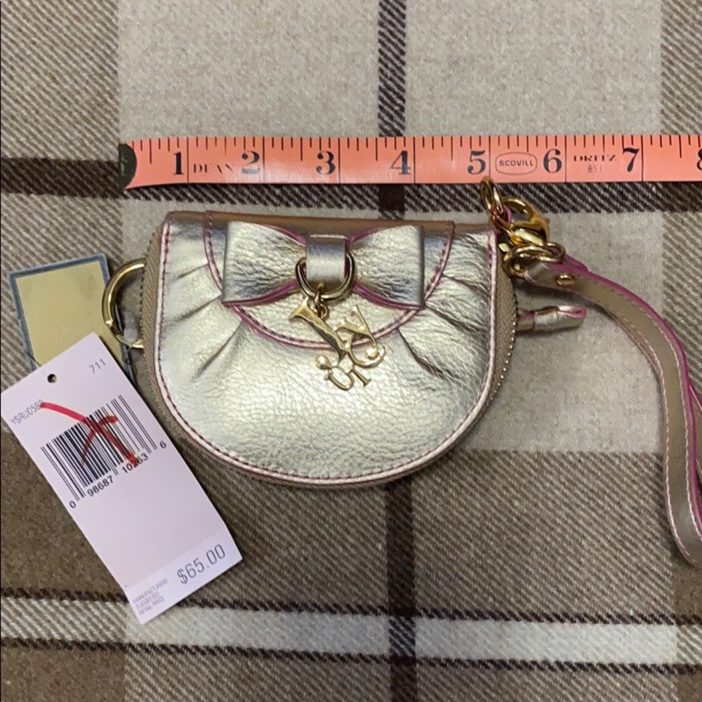 JUICY COUTURE GOLD LEATHER WITH BOW WALLET ORG $65